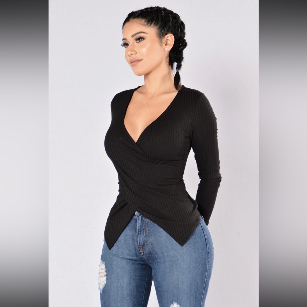 Fashion Nova Ribbed Knit Long Sleeve 1XL